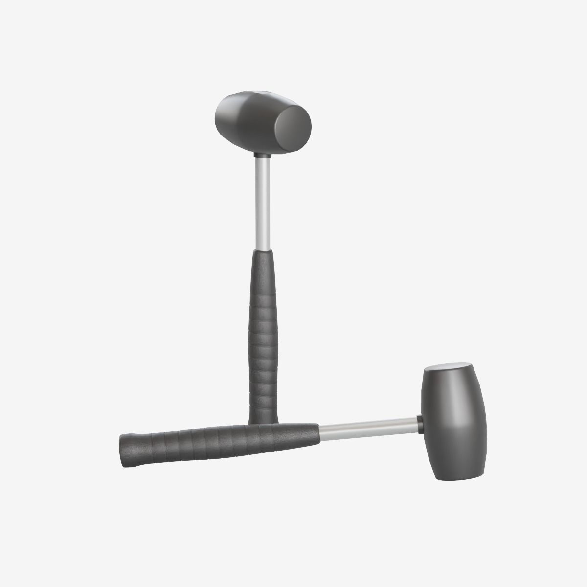 Industrial Hammer Low-poly 3D model_19