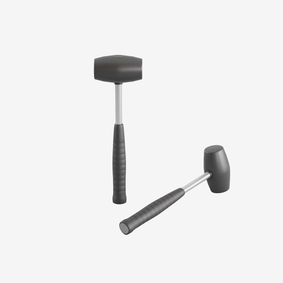 Industrial Hammer Low-poly 3D model_7