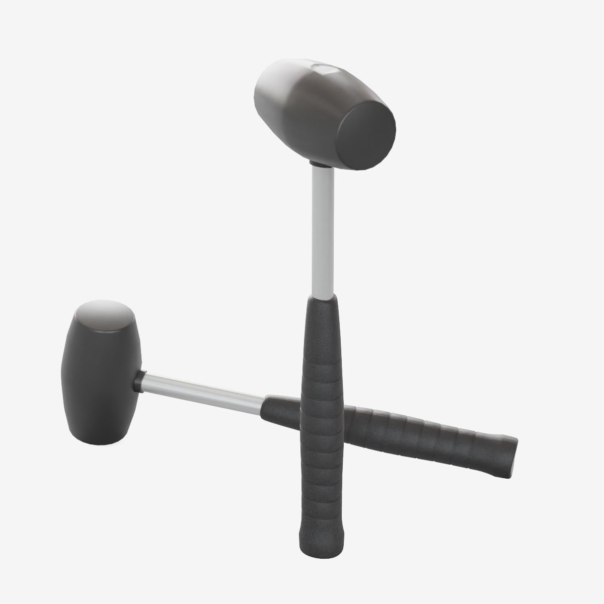 Industrial Hammer Low-poly 3D model_13