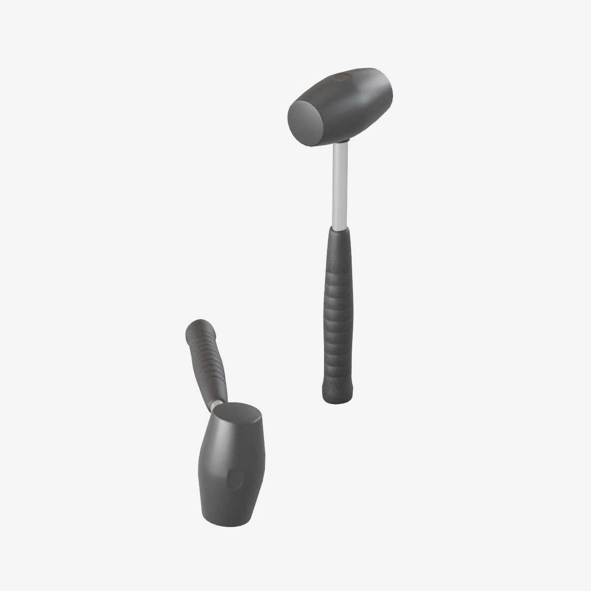 Industrial Hammer Low-poly 3D model_16