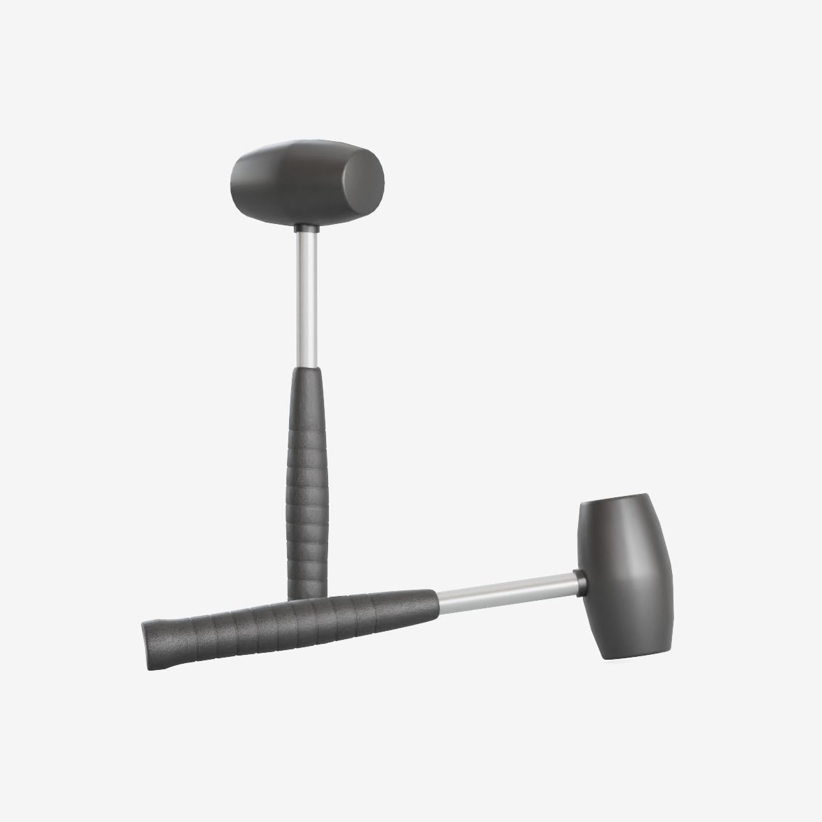 Industrial Hammer Low-poly 3D model_5