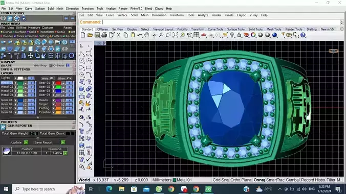 men ring 3D print model
