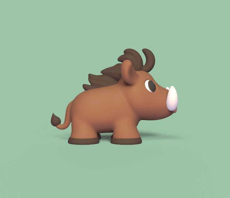 Baby Boar 3D print model_3