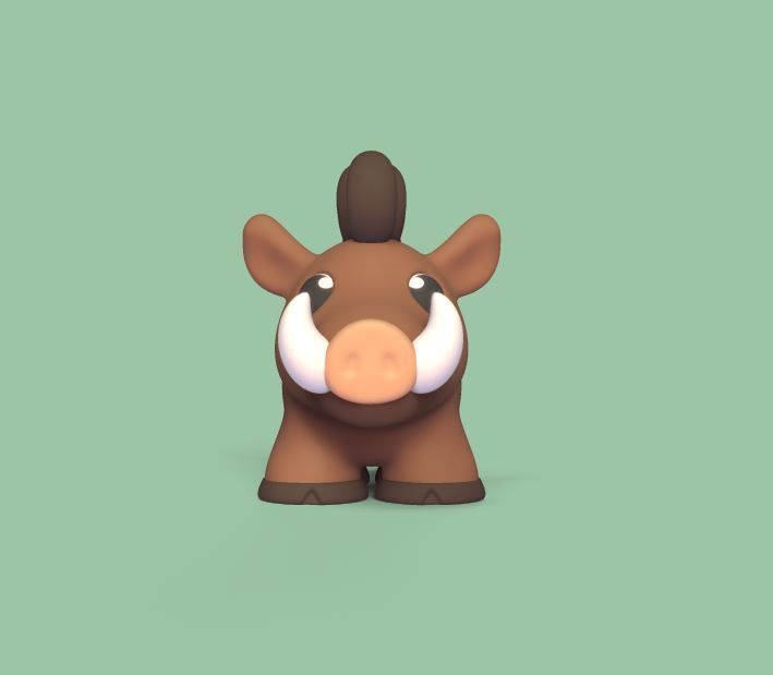 Baby Boar 3D print model_1
