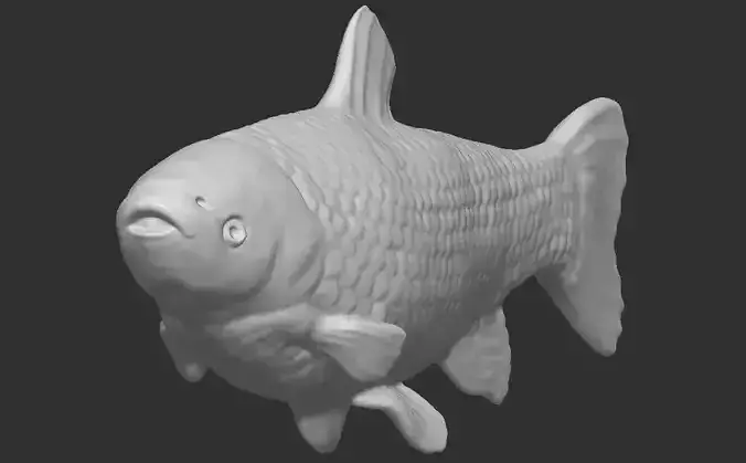 Grass carp fish for 3D printing 3D print model
