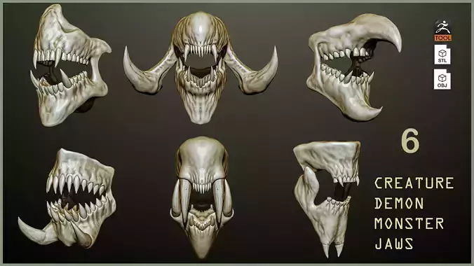 6 Creature  Monster Jaws