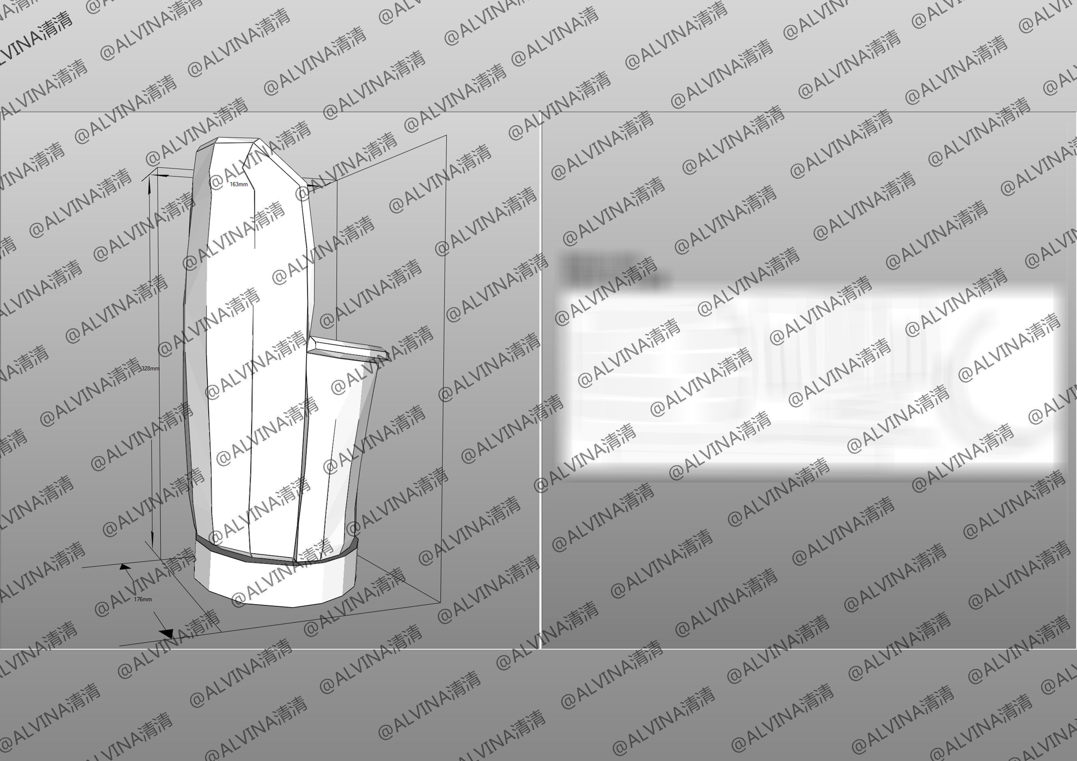 Apex Legends Horizon Armor - DIY Cosplay Pepakura Foam Template Low-poly 3D model_27