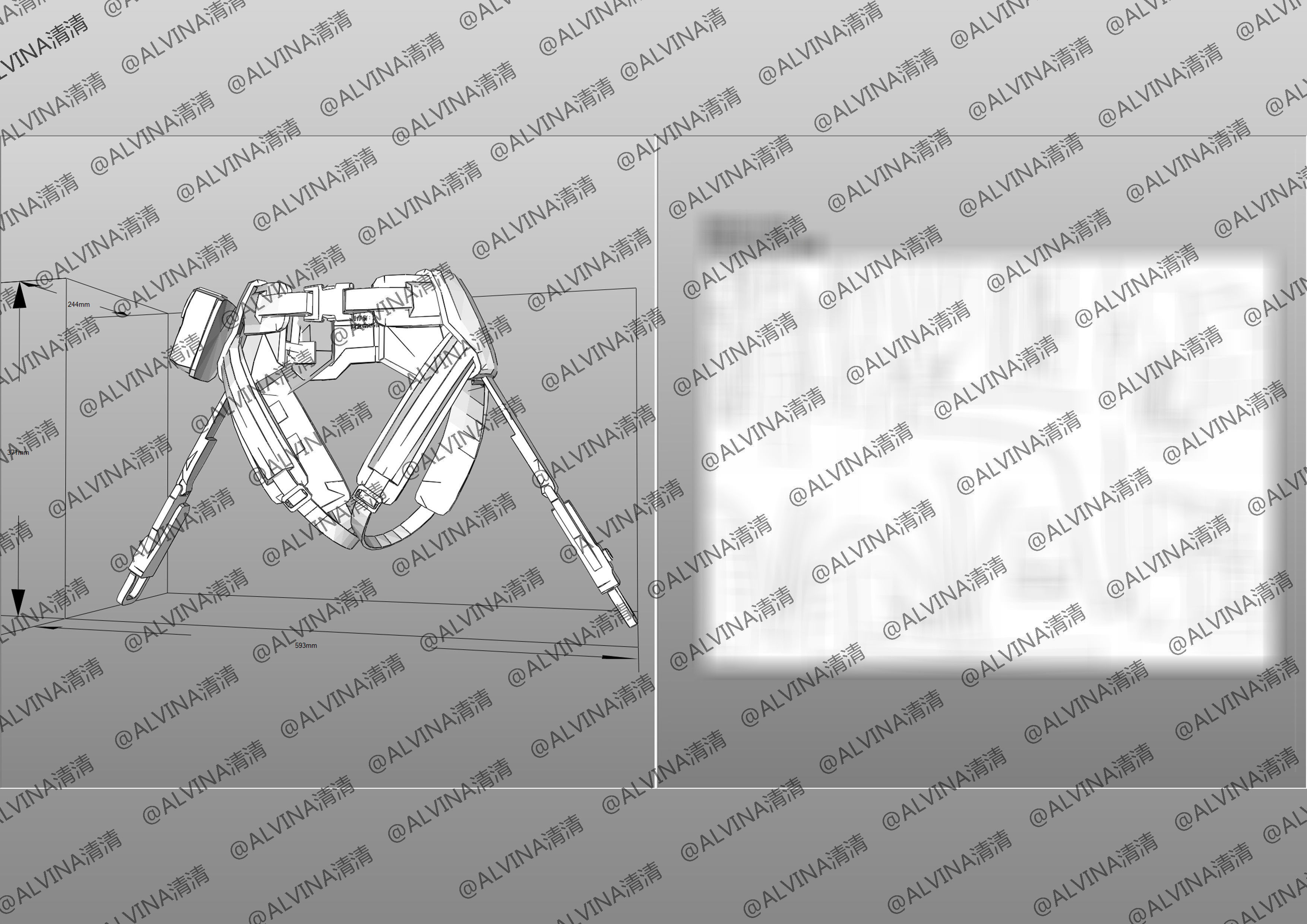 Apex Legends Horizon Armor - DIY Cosplay Pepakura Foam Template Low-poly 3D model_23
