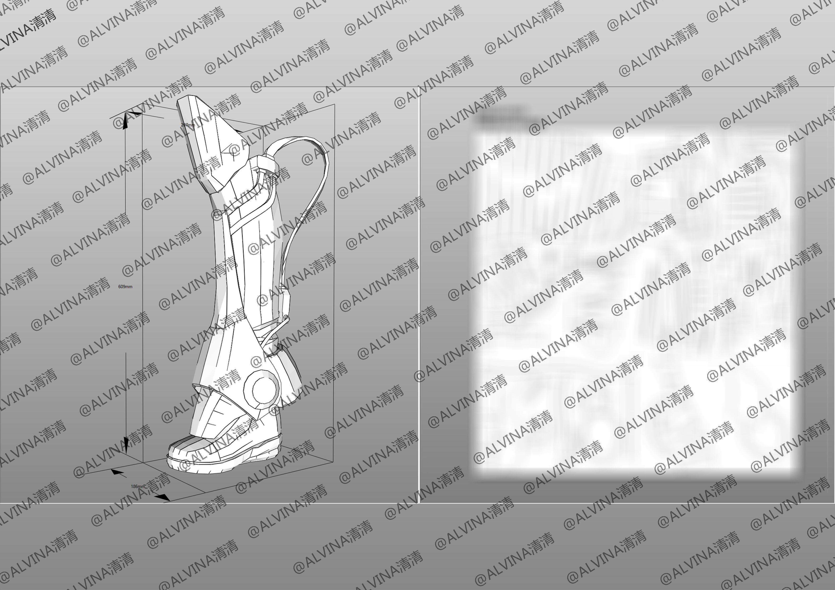 Apex Legends Horizon Armor - DIY Cosplay Pepakura Foam Template Low-poly 3D model_31