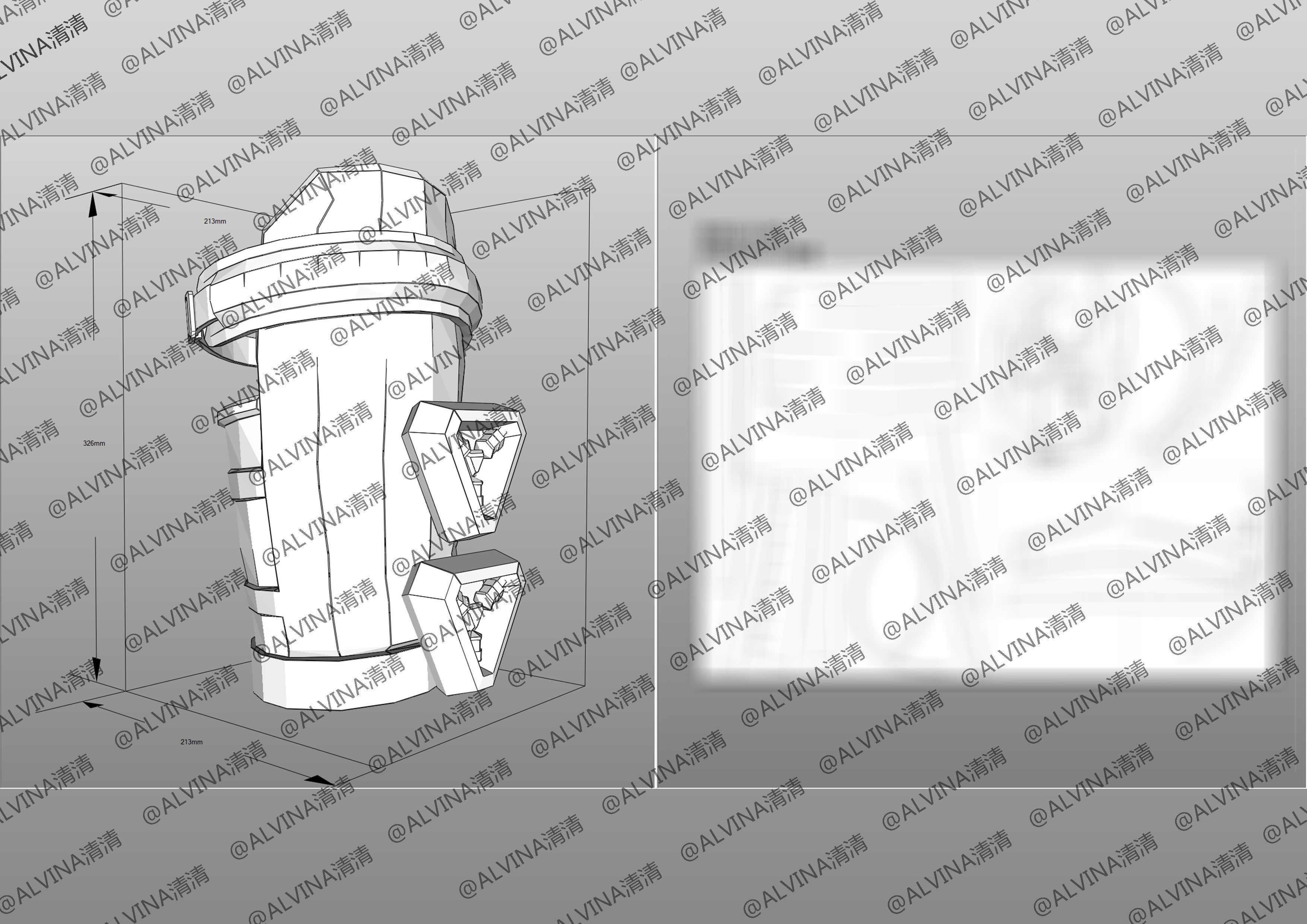 Apex Legends Horizon Armor - DIY Cosplay Pepakura Foam Template Low-poly 3D model_29