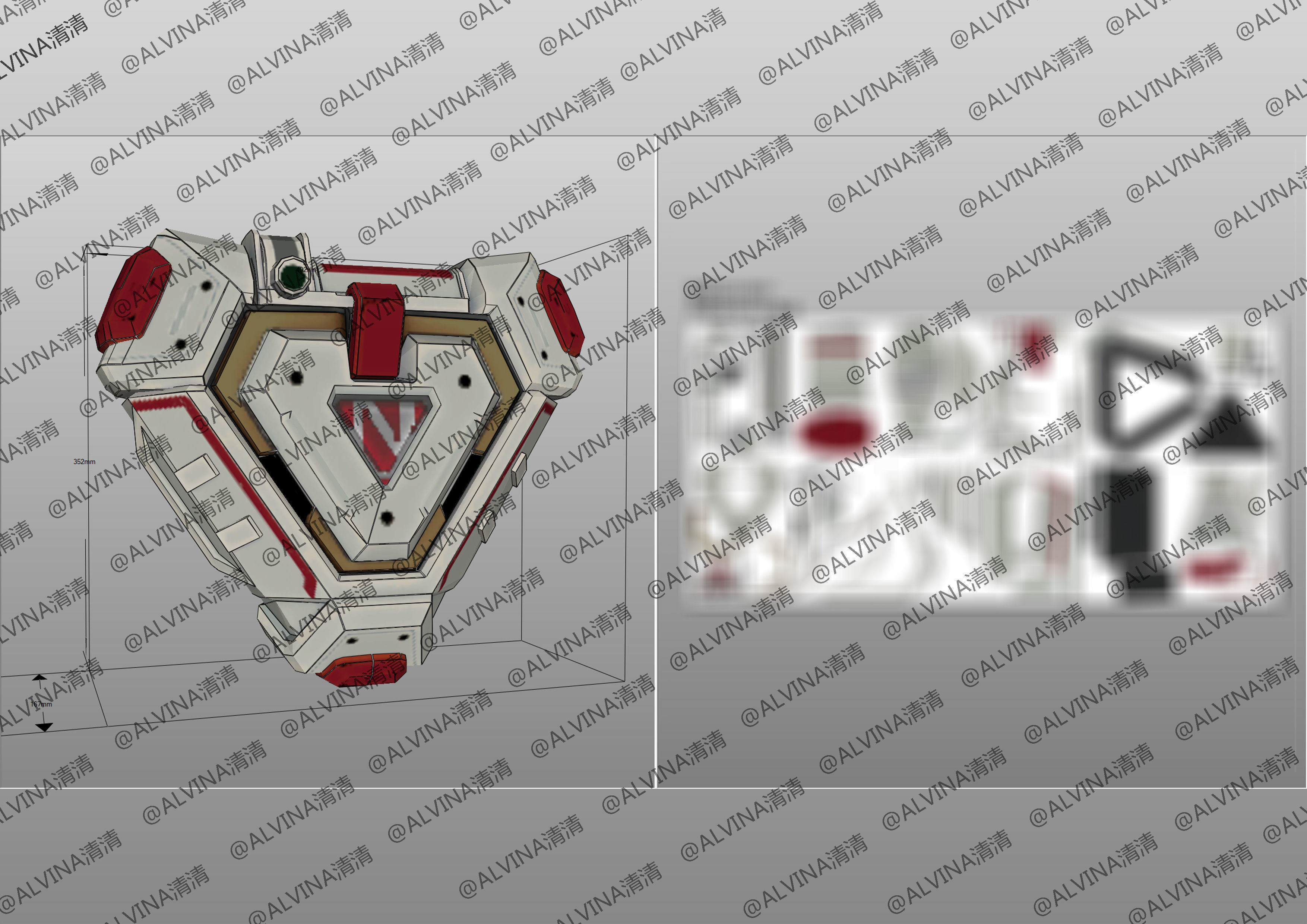 Apex Legends Horizon Armor - DIY Cosplay Pepakura Foam Template Low-poly 3D model_14