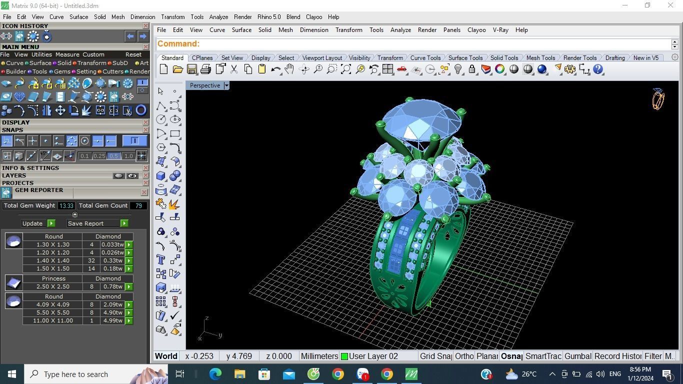 princess ring 3D print model_5