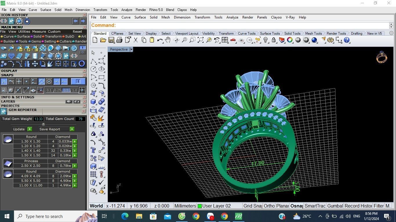 princess ring 3D print model_8