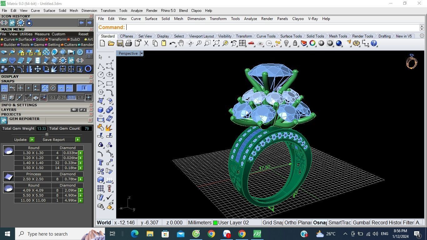 princess ring 3D print model_6