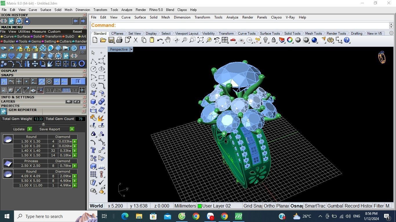 princess ring 3D print model_4
