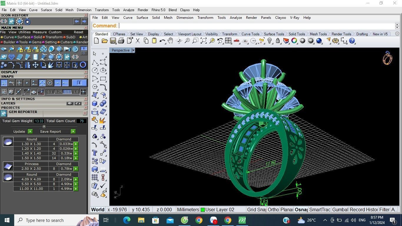 princess ring 3D print model_9