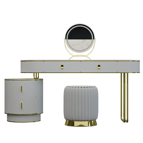 Modern Makeup Vanity Table 3D model