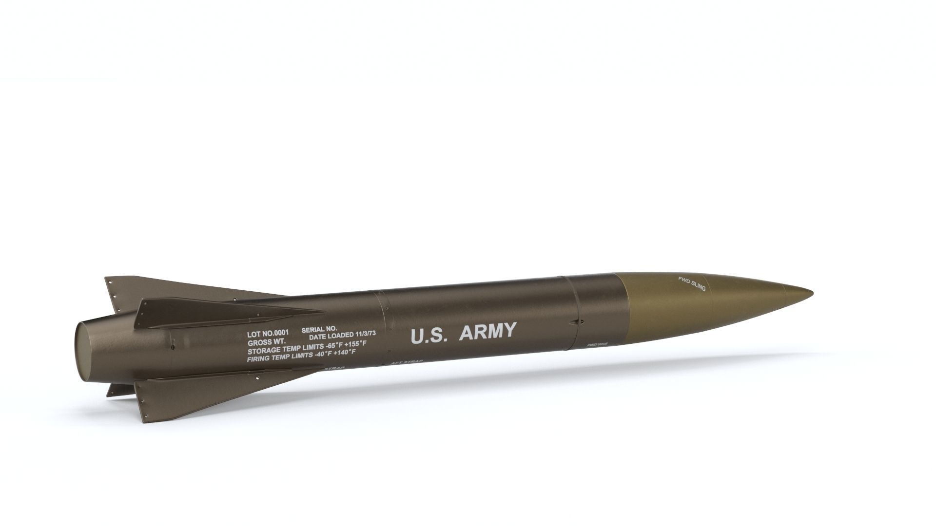 MGM-52 Lance Tactical Ballistic Missile 3D model | CGTrader