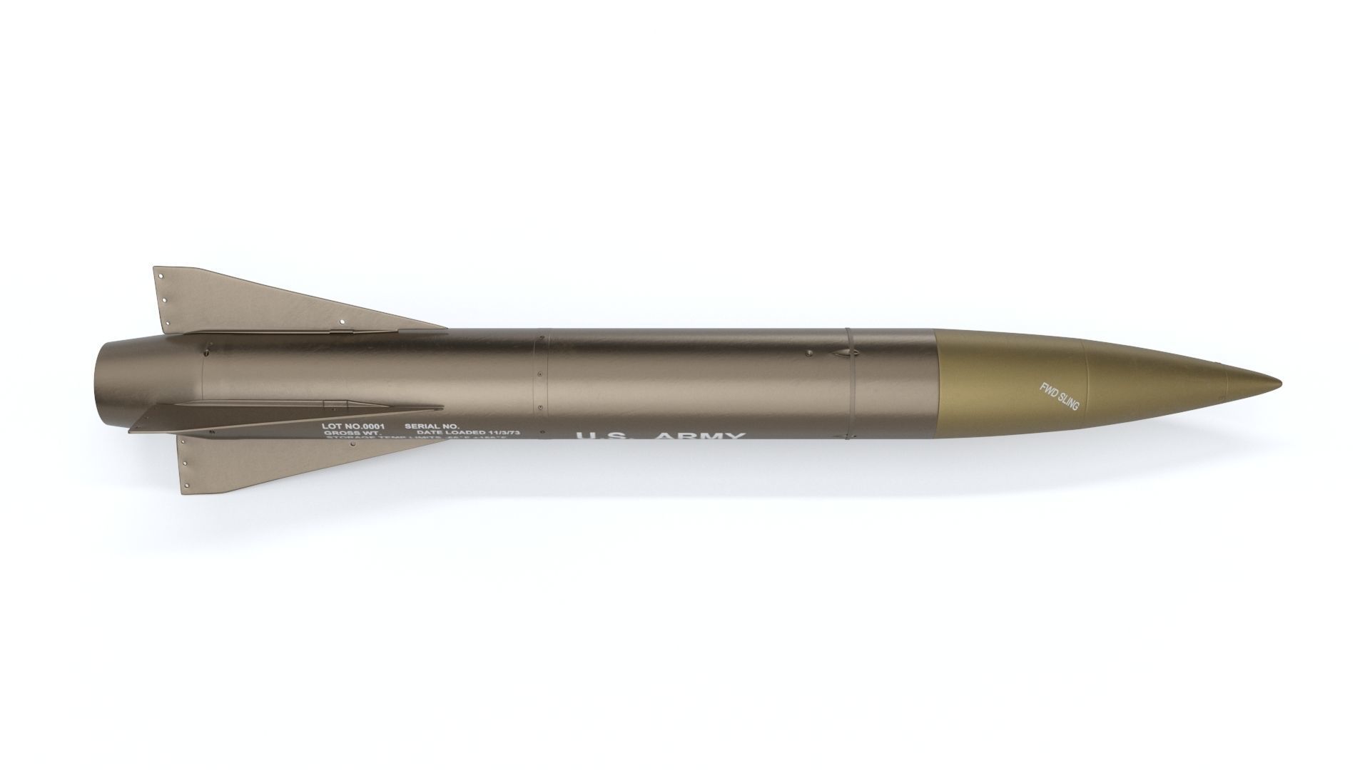 MGM-52 Lance Tactical Ballistic Missile 3D model | CGTrader