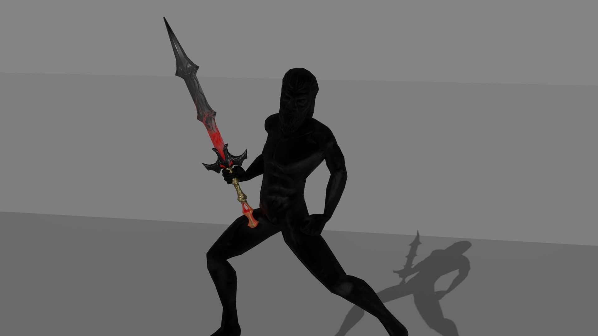 Evilish Sword Low-poly 3D model_7