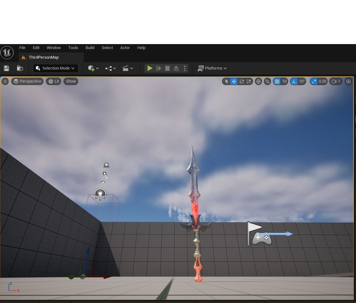 Evilish Sword Low-poly 3D model_11