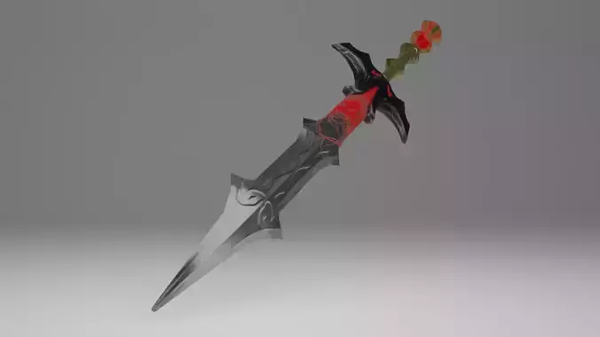 Evilish Sword Low-poly 3D model