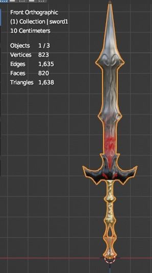 Evilish Sword Low-poly 3D model_16