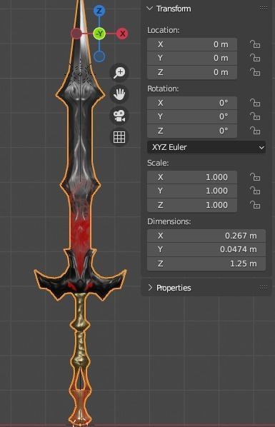 Evilish Sword Low-poly 3D model_15