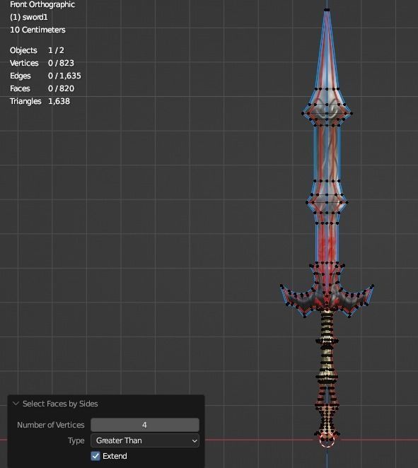 Evilish Sword Low-poly 3D model_13