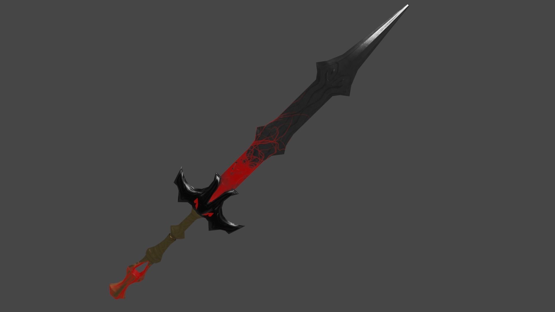 Evilish Sword Low-poly 3D model_3