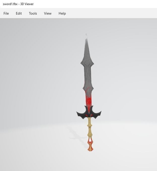 Evilish Sword Low-poly 3D model_4