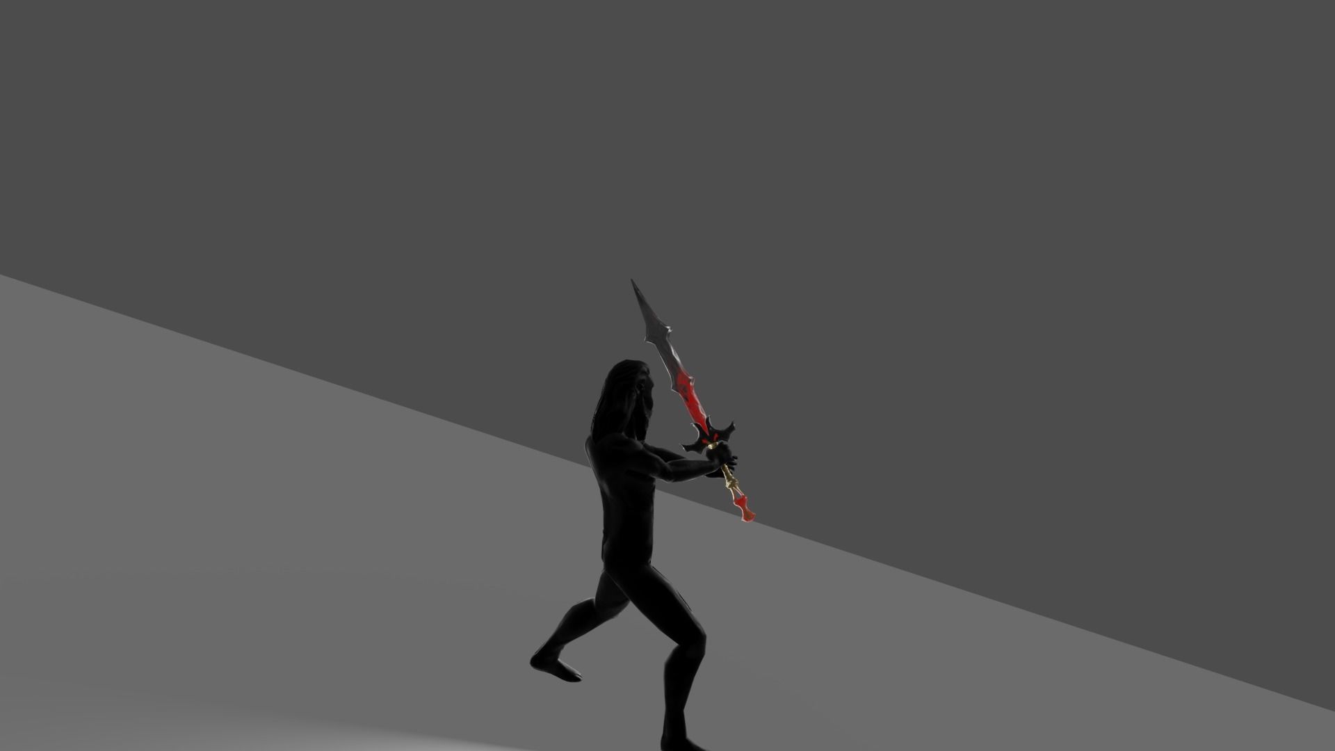 Evilish Sword Low-poly 3D model_9