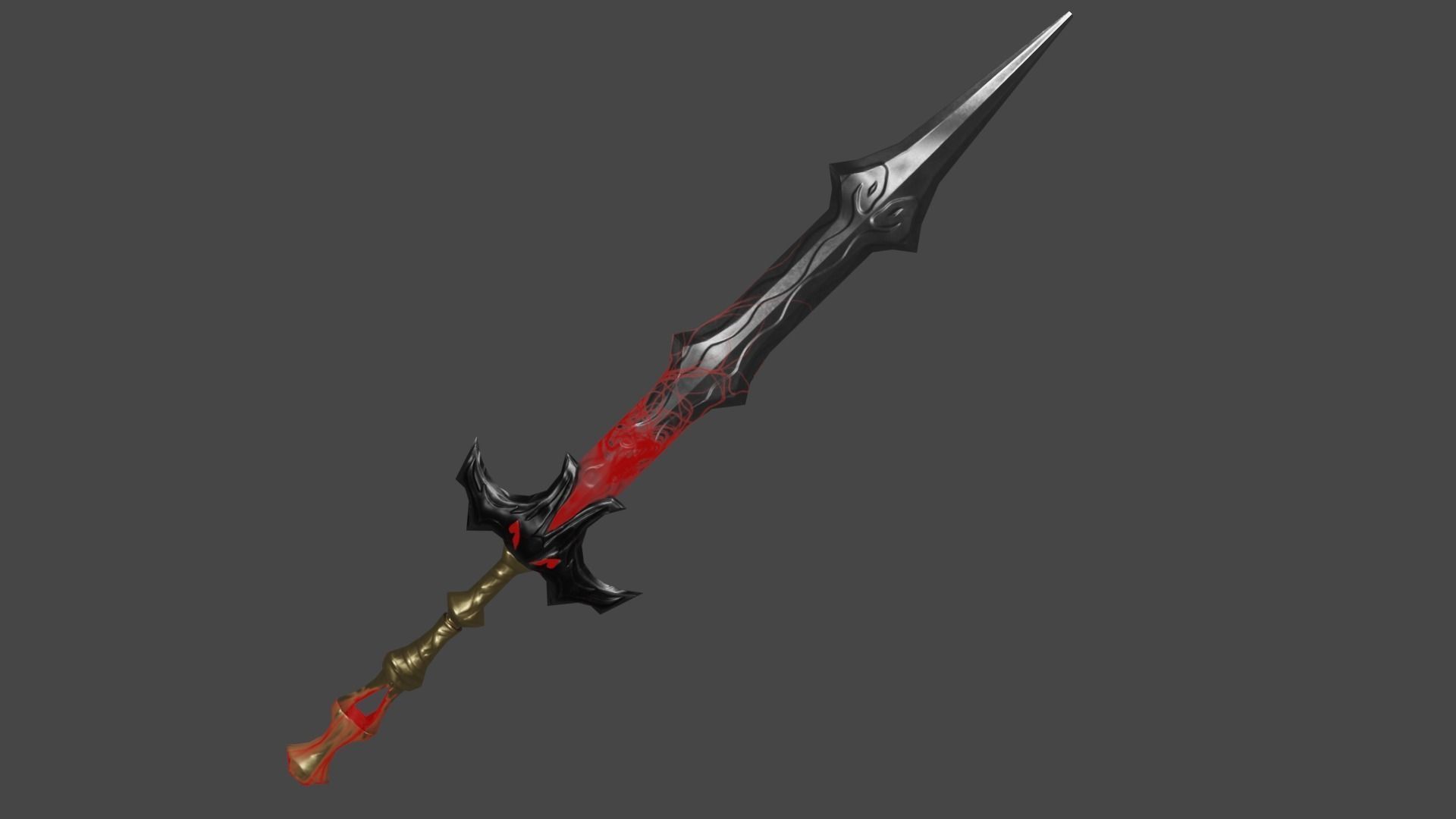 Evilish Sword Low-poly 3D model_2