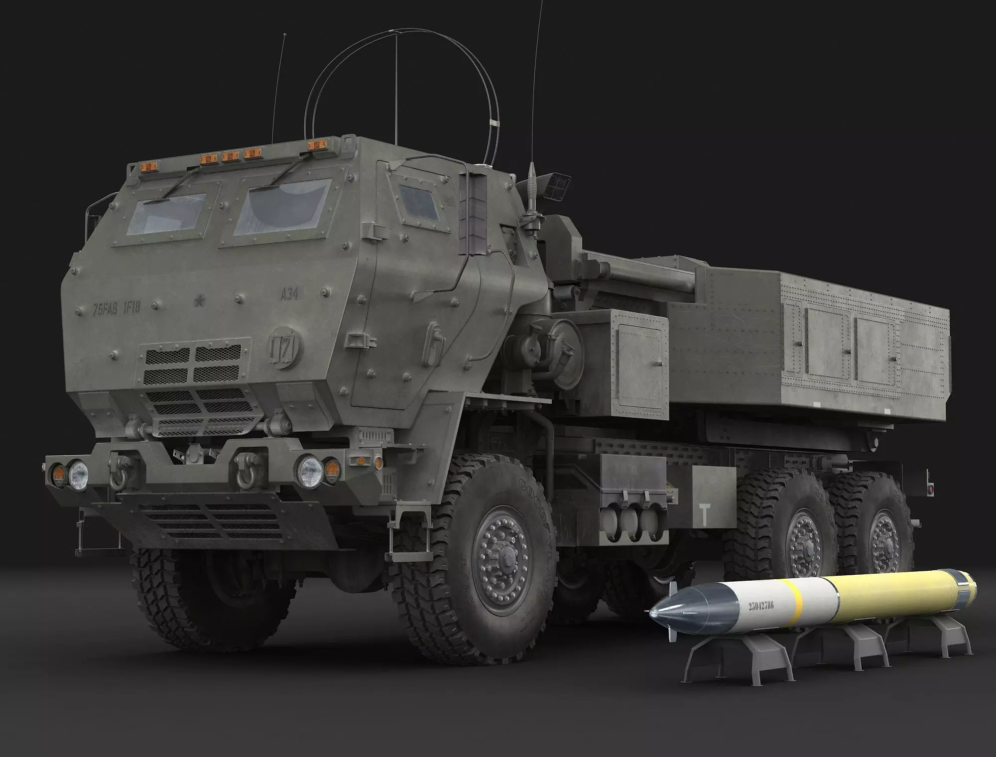 M142 HIMARS GMLRS 3D model_0