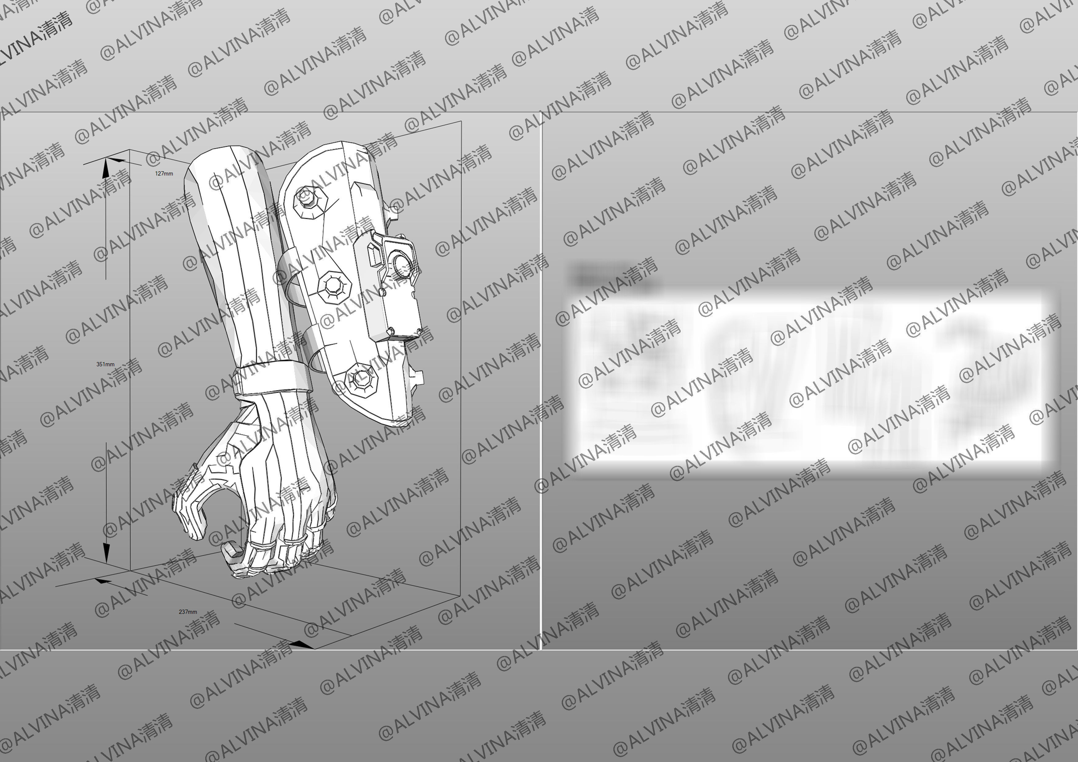 Apex Legends Wraith Cyber ninja Armor - DIY Cosplay Pepakura Low-poly 3D model_31