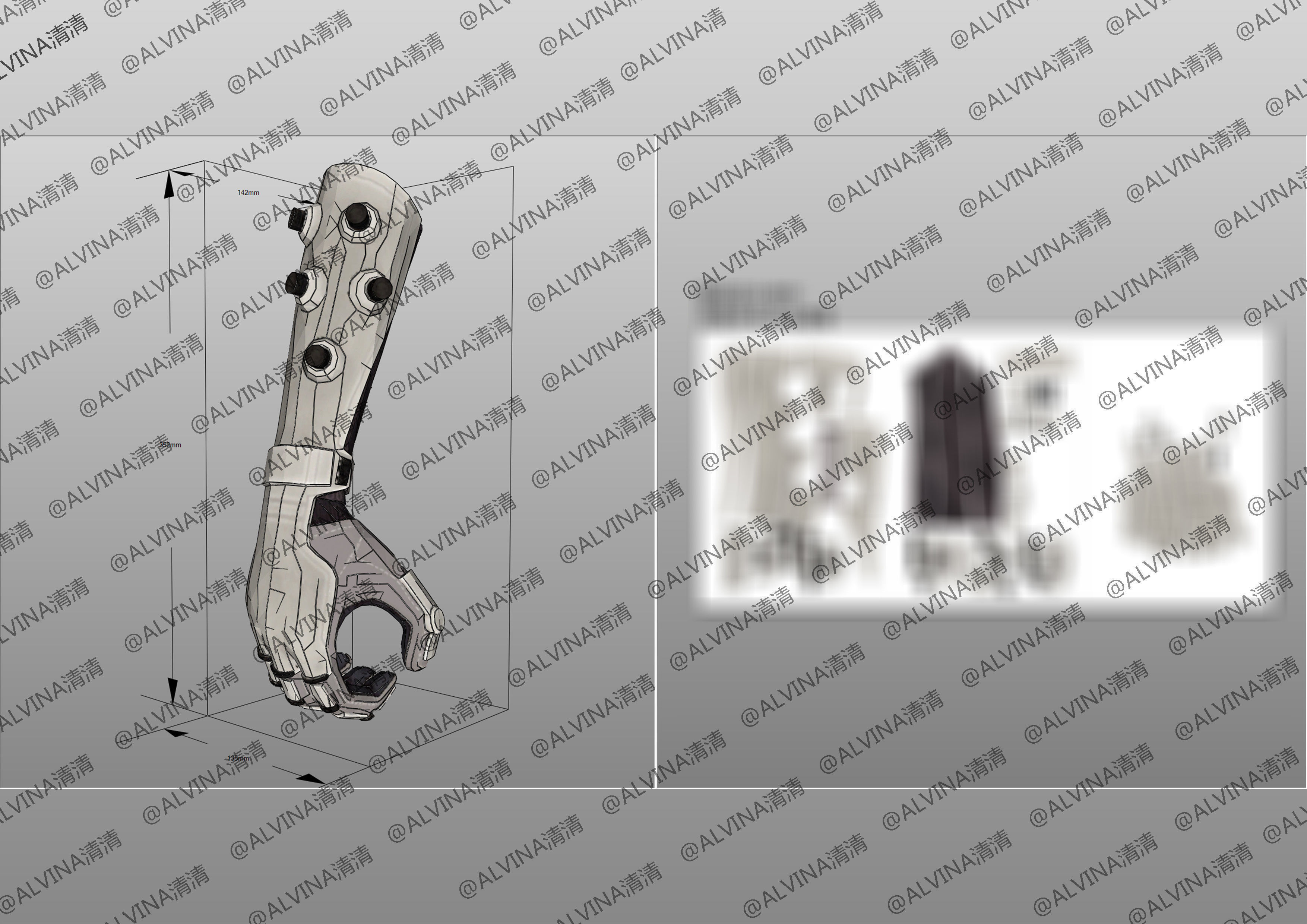 Apex Legends Wraith Cyber ninja Armor - DIY Cosplay Pepakura Low-poly 3D model_24