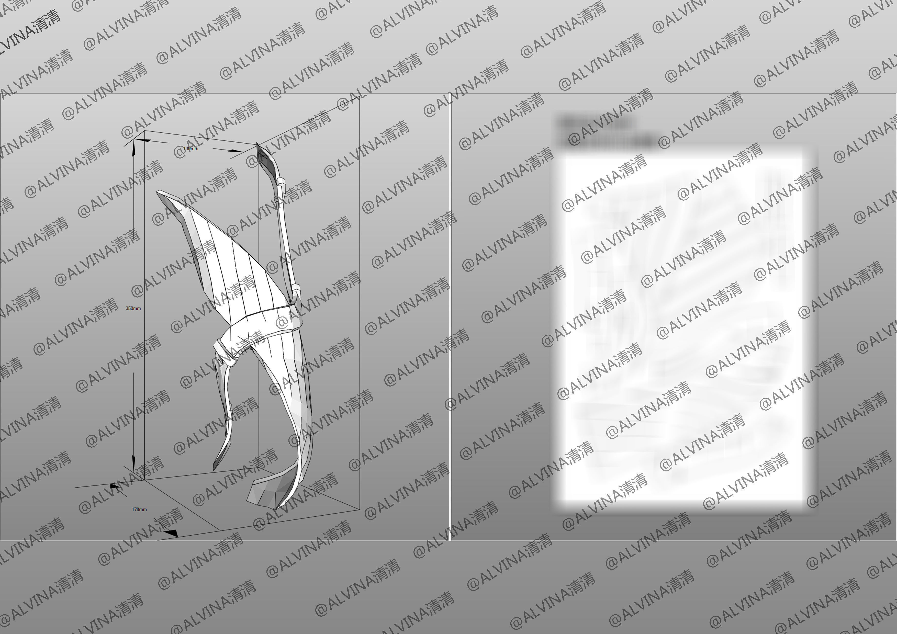 Apex Legends Wraith Cyber ninja Armor - DIY Cosplay Pepakura Low-poly 3D model_29