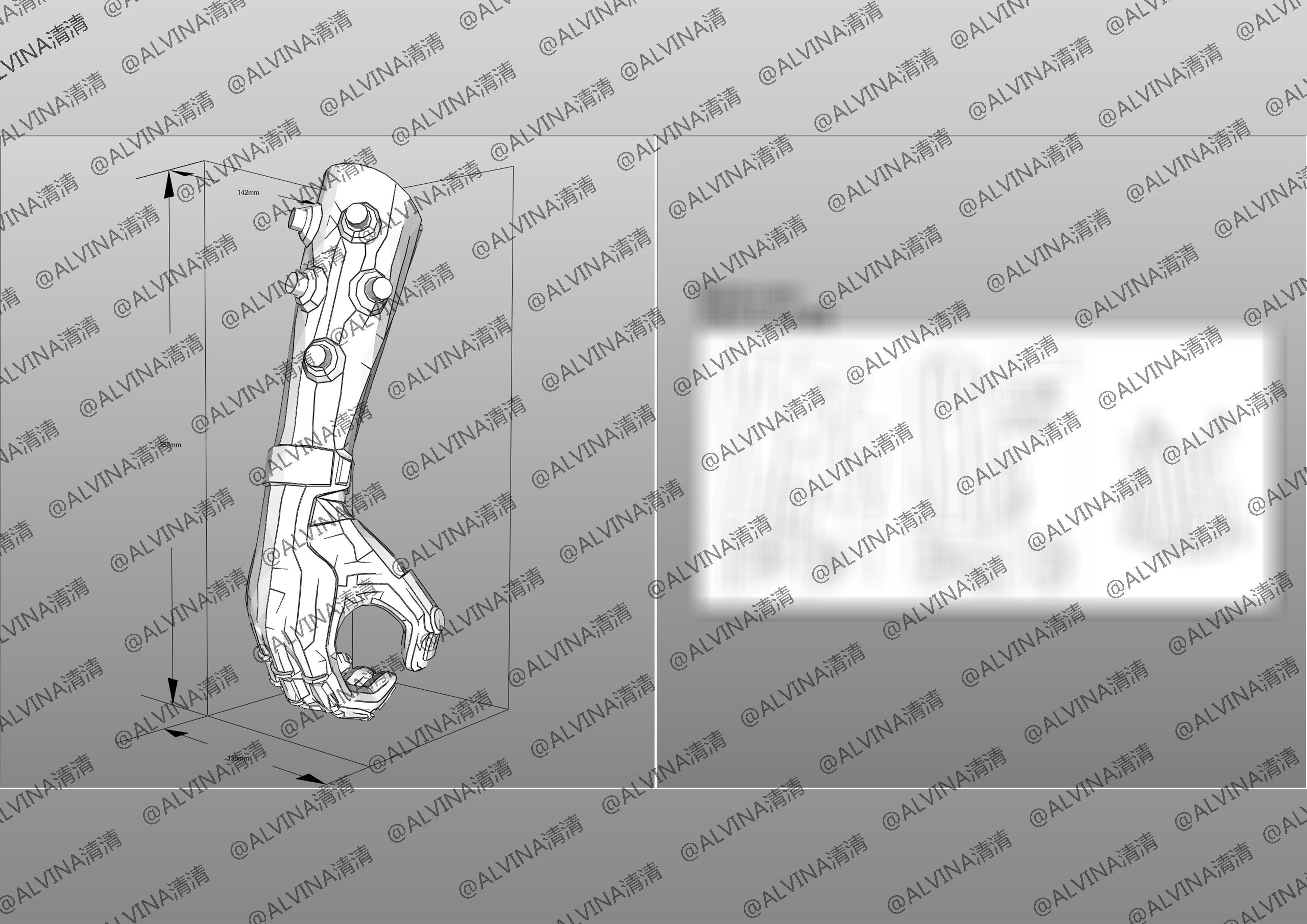 Apex Legends Wraith Cyber ninja Armor - DIY Cosplay Pepakura Low-poly 3D model_25