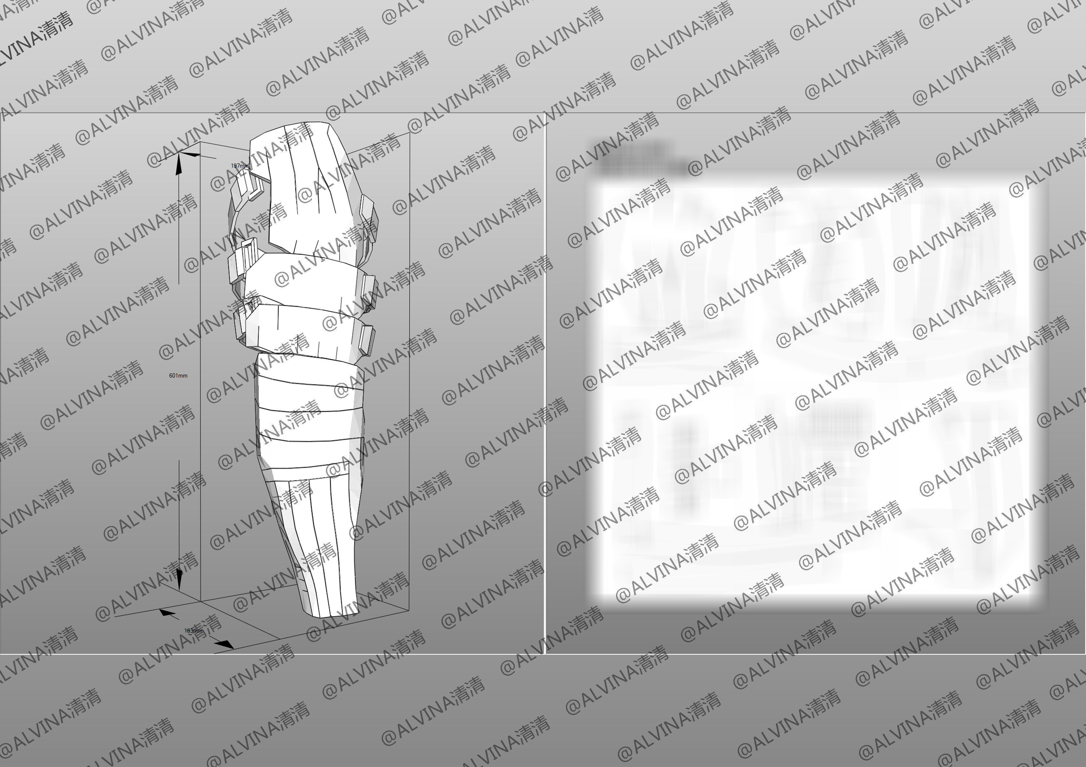 Apex Legends Wraith Cyber ninja Armor - DIY Cosplay Pepakura Low-poly 3D model_33