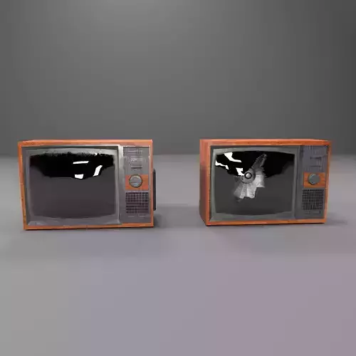 Tv Set  Low-poly 3D model