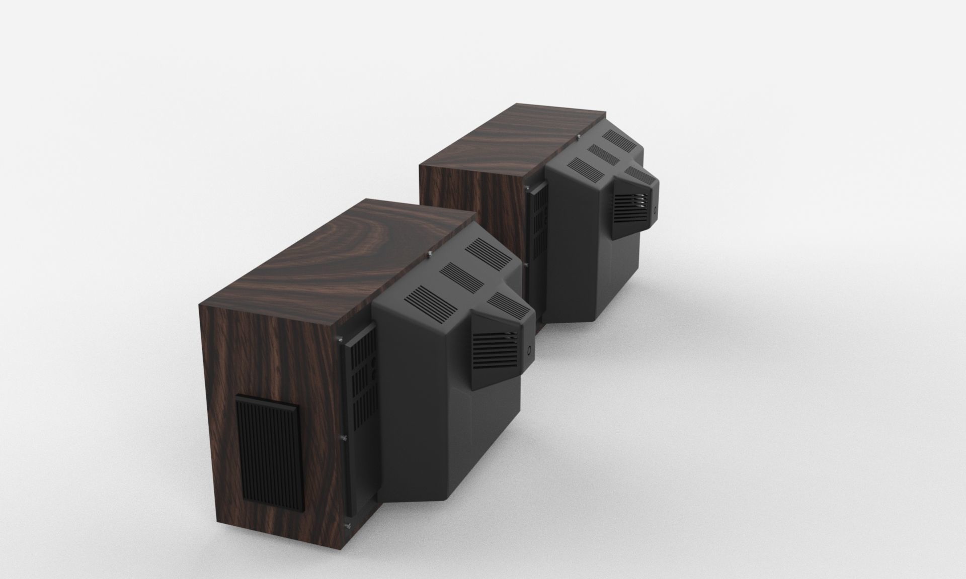 Tv Set Low-poly 3D model_7