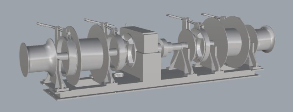 Anchor windless winch 3D print model_1