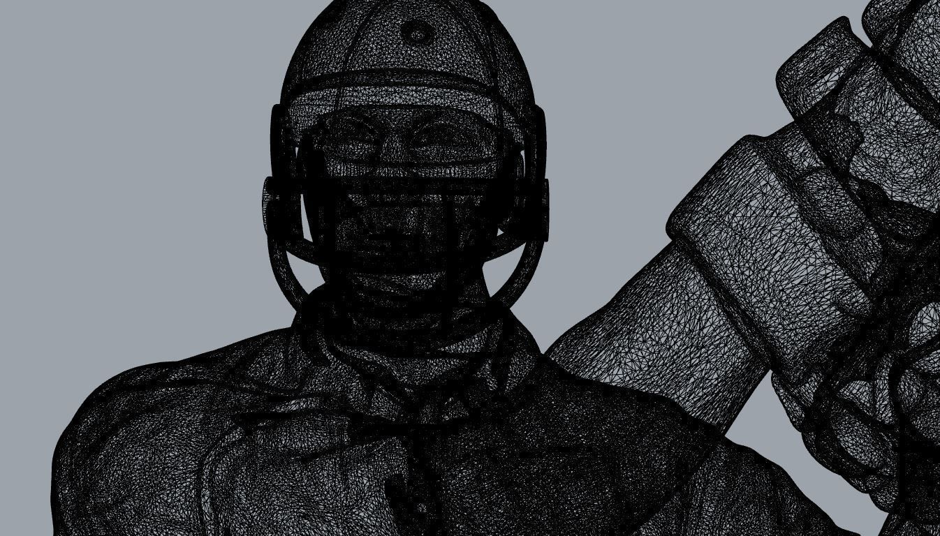 Miniature of Cricketer Sports man 3d printable high poly model 3D print model_4