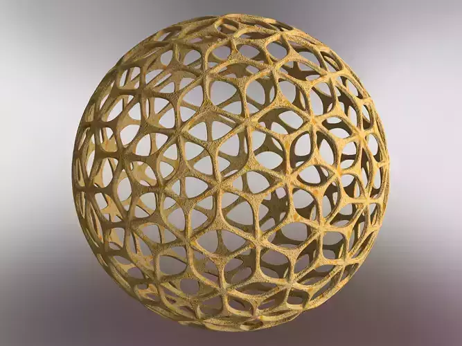 Wireframe Shape Geometric Leaf Pattern Ball