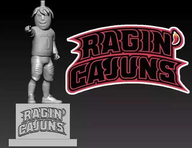 UNIVERSITY OF LOUISIANA MASCOT STATUE - 3D MODEL 3D print model