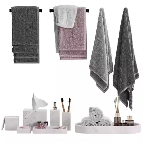 Bathroom decor towel set 19