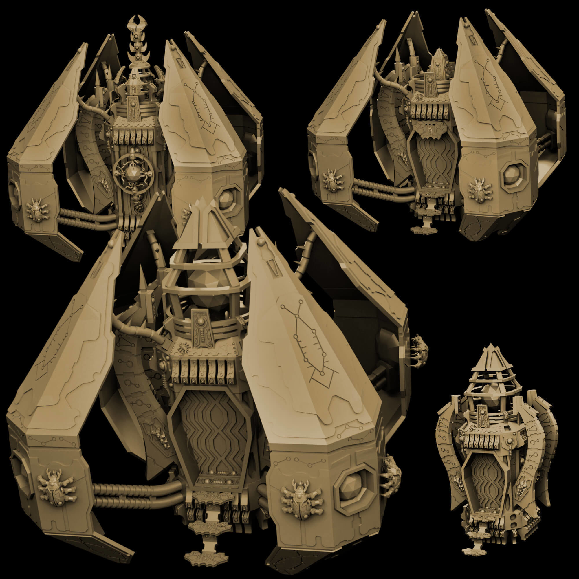 Eternal Dynasty Monolith Sci Fi Miniature 3D print model_29