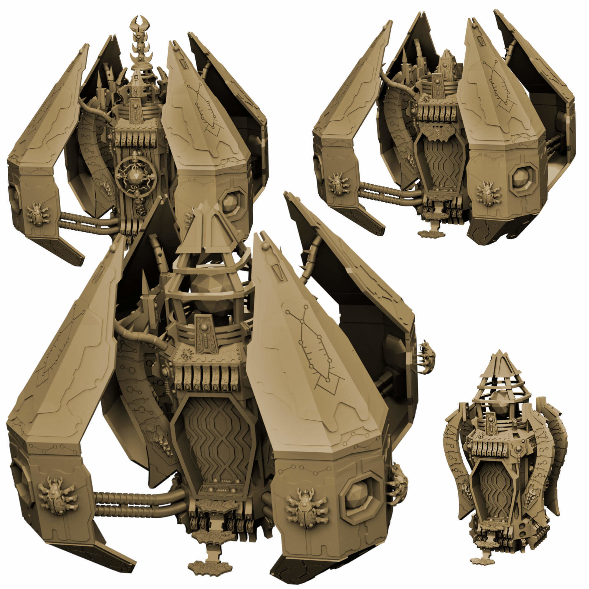 Eternal Dynasty Monolith Sci Fi Miniature 3D print model_26