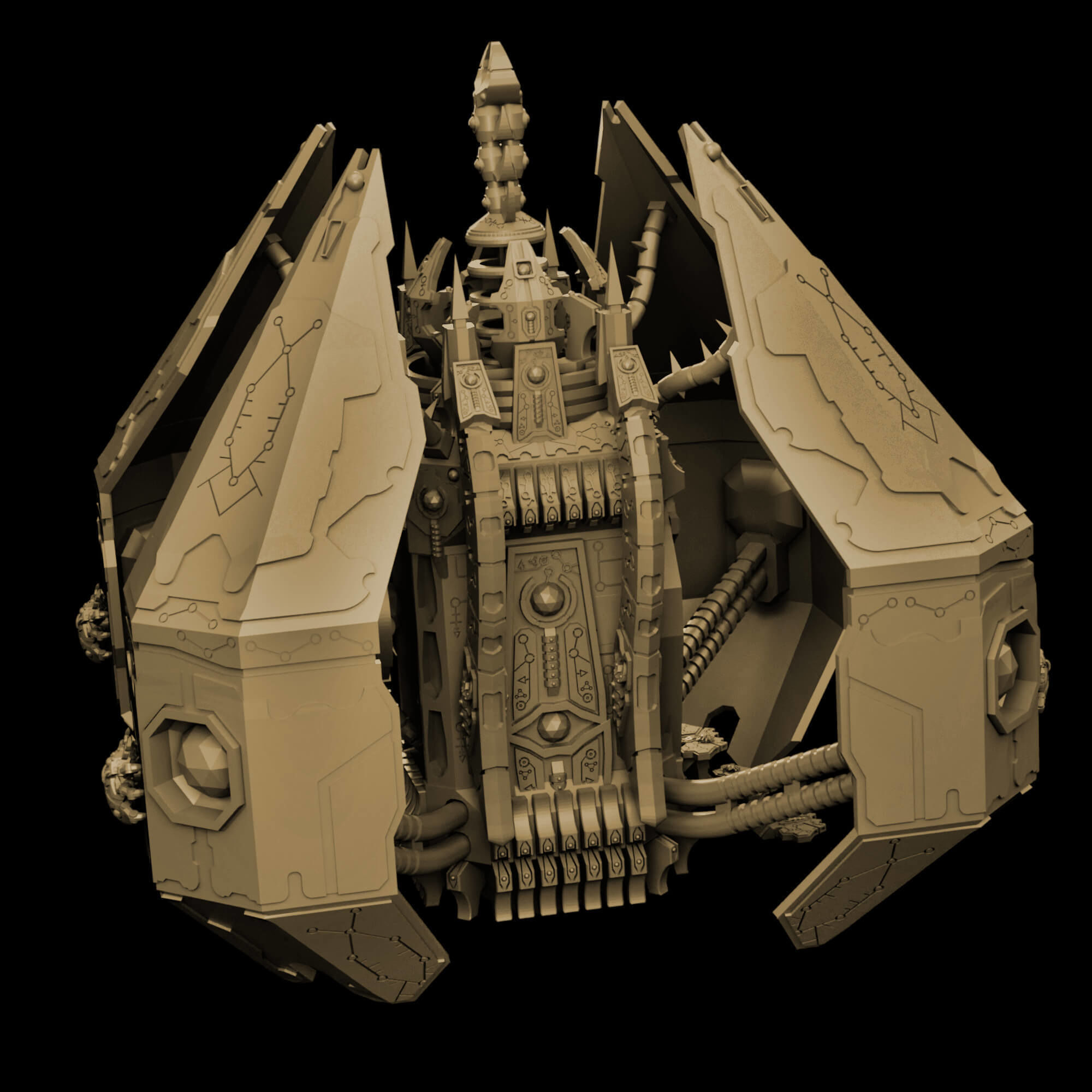 Eternal Dynasty Monolith Sci Fi Miniature 3D print model_16