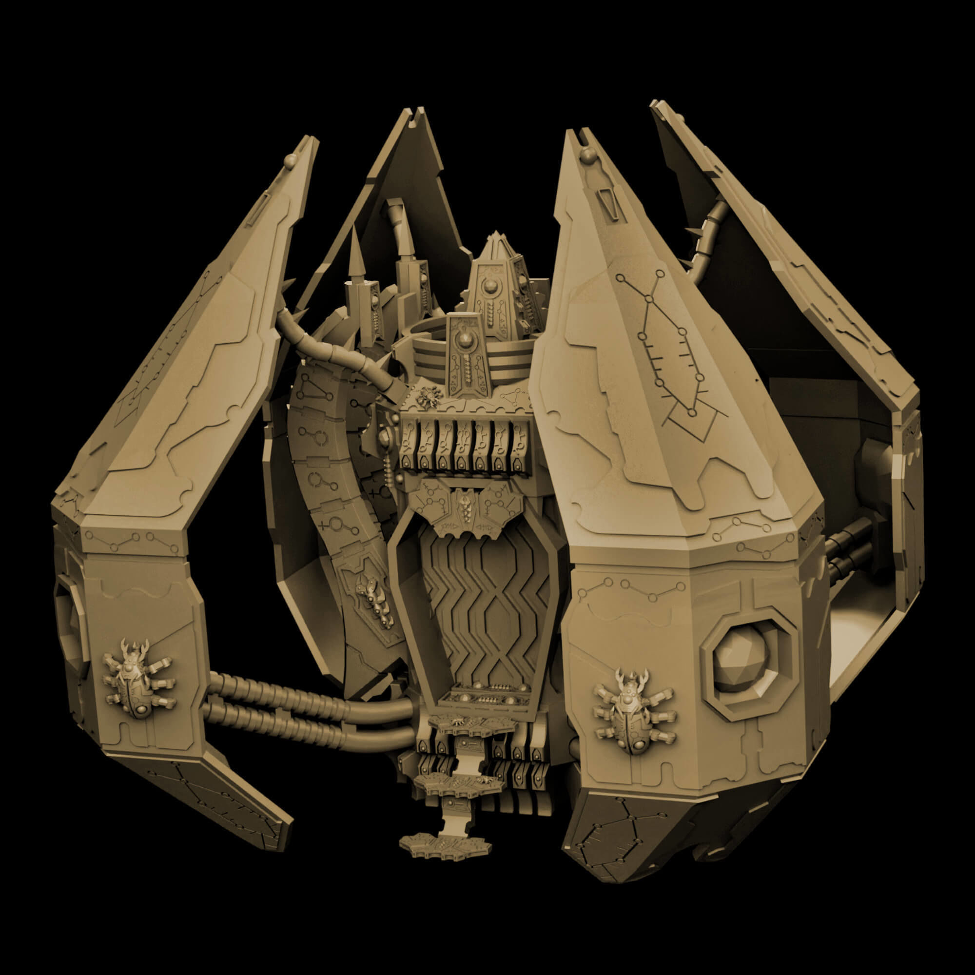 Eternal Dynasty Monolith Sci Fi Miniature 3D print model_27